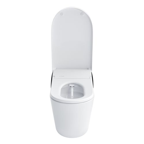 Main product image of NEOREST LS Dual Flush 1.0 or 0.8 GF Integrated Bidet Toilet, Cotton White with Black Trim - MS8732CUMFG#01B