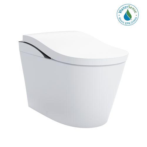 Main product image of NEOREST LS Dual Flush 1.0 or 0.8 GF Integrated Bidet Toilet, Cotton White with Black Trim - MS8732CUMFG#01B
