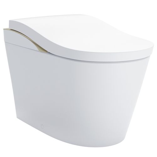 Main product image of NEOREST LS Dual Flush 1.0 or 0.8 GF Integrated Bidet Toilet, Cotton White with Nickel Trim - MS8732CUMFG#01N