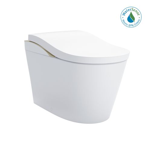 Main product image of NEOREST LS Dual Flush 1.0 or 0.8 GF Integrated Bidet Toilet, Cotton White with Nickel Trim - MS8732CUMFG#01N