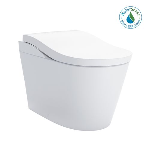Main product image of NEOREST LS Dual Flush 1.0 or 0.8 GF Integrated Bidet Toilet, Cotton White with Silver Trim - MS8732CUMFG#01S