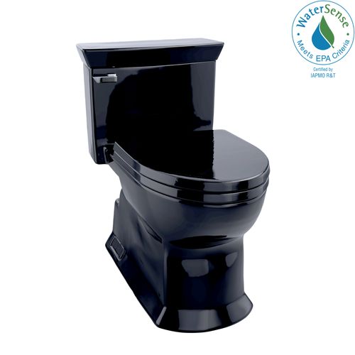 Main product image of Eco Soirée One-Piece Elongated 1.28 GPF Universal Height Skirted Toilet, Ebony Black - MS964214CEF#51