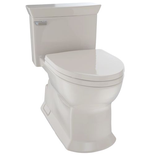 Main product image of Eco Soirée One Piece Elongated 1.28 GPF Universal Height Skirted Toilet with CEFIONTECT, Bone - MS964214CEFG#03