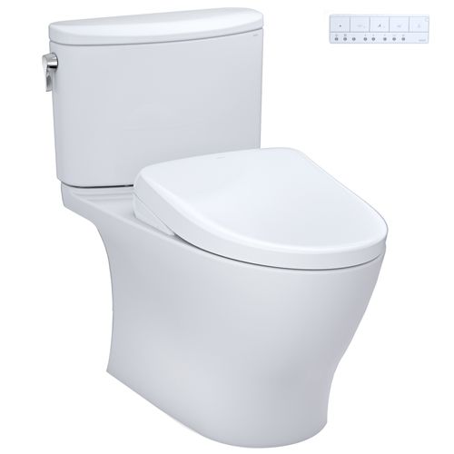 Main product image of WASHLET+ Nexus Two-Piece Elongated 1.28 GPF Toilet with S7A Contemporary Bidet Seat, Cotton White - MW4424736CEFG#01