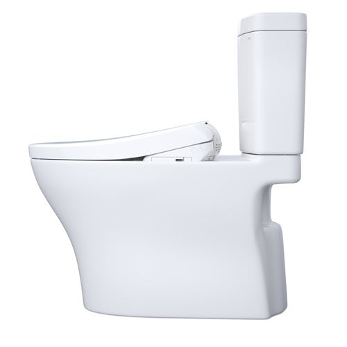 Main product image of WASHLET+ Aquia IV Two-Piece Elongated Dual Flush 1.28 and 0.9 GPF Toilet with S7A Contemporary Bidet Seat, Cotton White - MW4464736CEMFGN#01