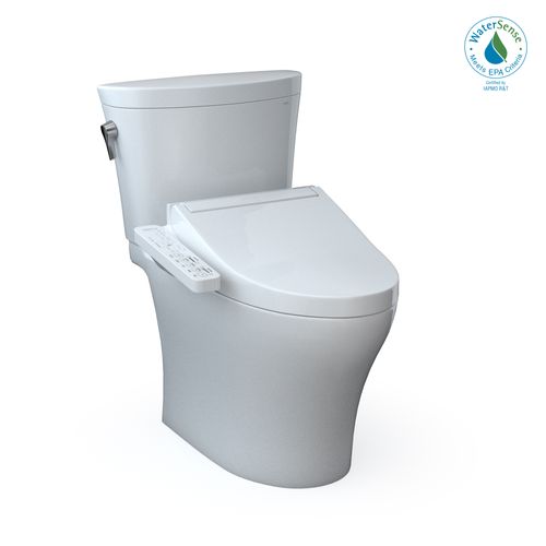Main product image of WASHLET+ Aquia IV Arc Two-Piece Elongated Dual Flush 1.28 and 0.9 GPF Toilet with C2 Bidet Seat, Cotton White - MW4483074CEMFGN#01