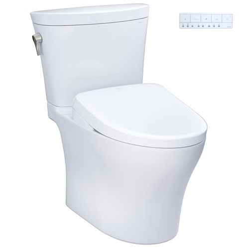 Main product image of WASHLET+ Aquia IV Arc Two-Piece Elongated Dual Flush 1.28 and 0.9 GPF Toilet with Auto Flush S7A Contemporary Bidet Seat, Cotton White - MW4484736CEMFGNA#01