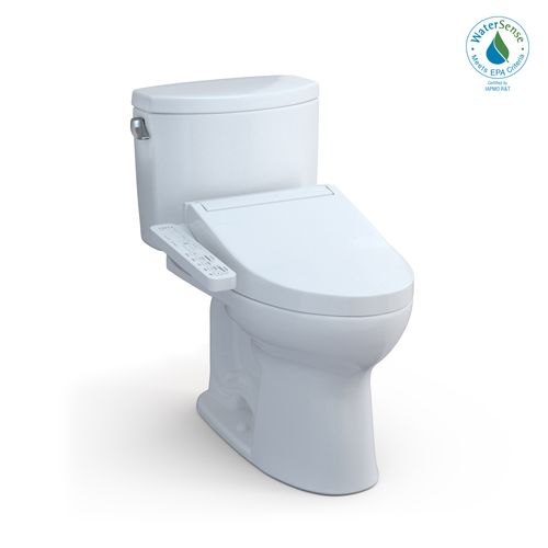 Main product image of WASHLET+ Drake II Two-Piece Elongated 1.28 GPF Toilet and WASHLET+ C2 Bidet Seat, Cotton White - MW4543074CEFG#01
