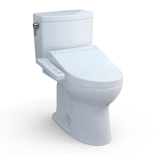 Main product image of WASHLET+ Drake II 1G Two-Piece Elongated 1.0 GPF Toilet and WASHLET+ C2 Bidet Seat, Cotton White - MW4543074CUFG#01