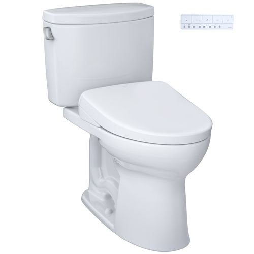Main product image of WASHLET+ Drake II Two-Piece Elongated 1.28 GPF Toilet with Auto Flush WASHLET+ S7 Contemporary Bidet Seat, Cotton White - MW4544726CEFGA#01