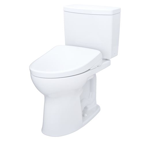 Main product image of WASHLET+ Drake II 1G Two-Piece Elongated 1.0 GPF Toilet and WASHLET+ S7 Contemporary Bidet Seat, Cotton White - MW4544726CUFG#01