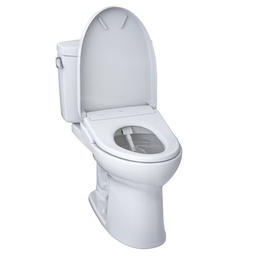 Main product image of WASHLET+ Drake II Two-Piece Elongated 1.28 GPF Toilet with Auto Flush WASHLET+ S7A Contemporary Bidet Seat, Cotton White - MW4544736CEFGA#01