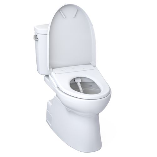 Main product image of WASHLET+ Vespin II Two-Piece Elongated 1.28 GPF Toilet and WASHLET+ S7 Contemporary Bidet Seat, Cotton White - MW4744726CEFG#01