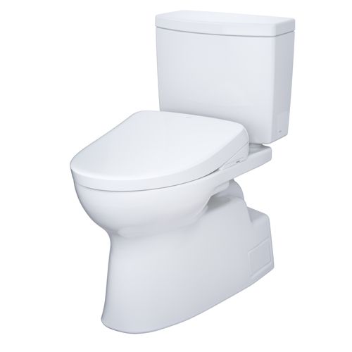 Main product image of WASHLET+ Vespin II 1G Two-Piece Elongated 1.0 GPF Toilet and WASHLET+ S7A Contemporary Bidet Seat, Cotton White - MW4744736CUFG#01