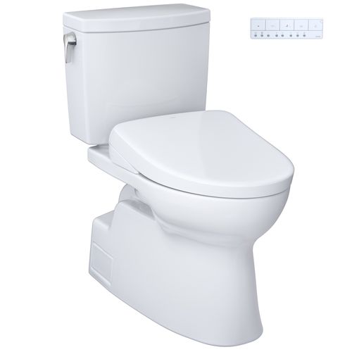 Main product image of WASHLET+ Vespin II 1G Two-Piece Elongated 1.0 GPF Toilet and WASHLET+ S7A Contemporary Bidet Seat, Cotton White - MW4744736CUFG#01
