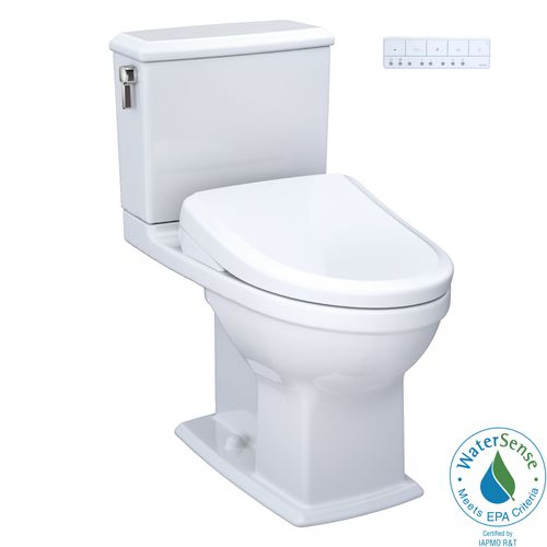 Main product image of WASHLET+ Connelly Two-Piece Elongated Dual Flush 1.28 and 0.9 GPF Toilet, Classic WASHLET S7A Bidet Seat with Auto Flush and Auto Open/Close Lid, Cotton White - MW4944734CEMFGA#01
