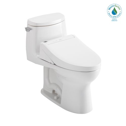 Main product image of WASHLET+ UltraMax II 1G One-Piece Elongated 1.0 GPF Toilet and WASHLET+ C5 Bidet Seat, Cotton White - MW6043084CUFG#01