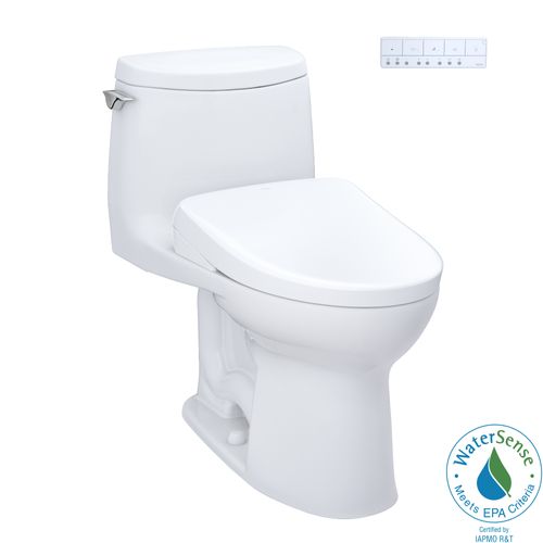 Main product image of WASHLET+ UltraMax II 1G One-Piece Elongated 1.0 GPF Toilet with Auto Flush WASHLET+ S7 Contemporary Bidet Seat, Cotton White - MW6044726CUFGA#01