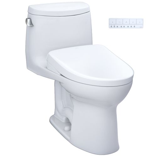 Main product image of WASHLET+ UltraMax II One-Piece Elongated 1.28 GPF Toilet with Auto Flush WASHLET+ S7A Contemporary Bidet Seat, Cotton White - MW6044736CEFGA#01