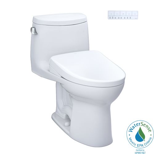 Main product image of WASHLET+ UltraMax II One-Piece Elongated 1.28 GPF Toilet with Auto Flush WASHLET+ S7A Contemporary Bidet Seat, Cotton White - MW6044736CEFGA#01