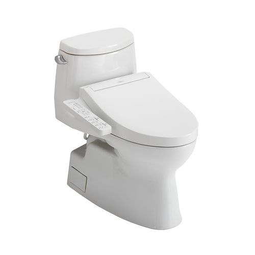 Main product image of WASHLET+ Carlyle II One-Piece Elongated 1.28 GPF Toilet and WASHLET+ C2 Bidet Seat, Cotton White - MW6143074CEFG#01