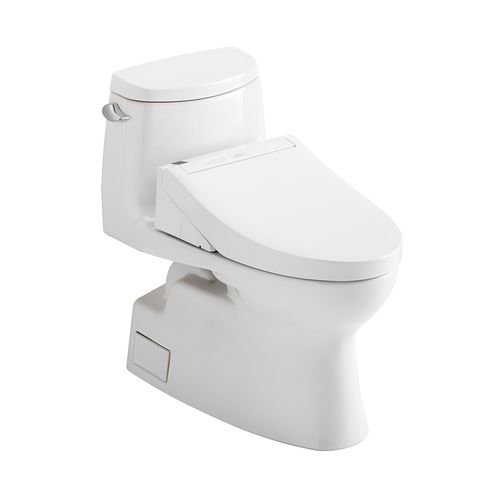 Main product image of WASHLET+ Carlyle II One-Piece Elongated 1.28 GPF Toilet and WASHLET+ C5 Bidet Seat, Cotton White - MW6143084CEFG#01