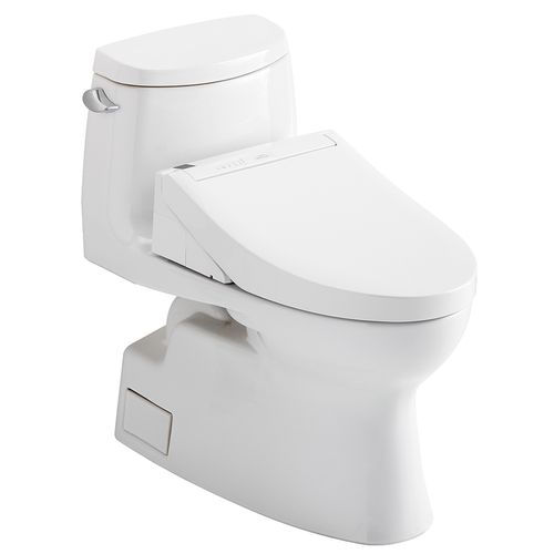 Main product image of WASHLET+ Carlyle II 1G One-Piece Elongated 1.0 GPF Toilet and WASHLET+ C5 Bidet Seat, Cotton White - MW6143084CUFG#01