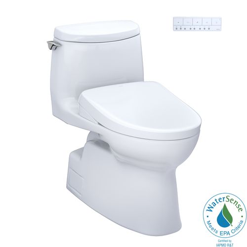 Main product image of WASHLET+ Carlyle II 1G One-Piece Elongated 1.0 GPF Toilet with Auto Flush WASHLET+ S7 Contemporary Bidet Seat, Cotton White - MW6144726CUFGA#01