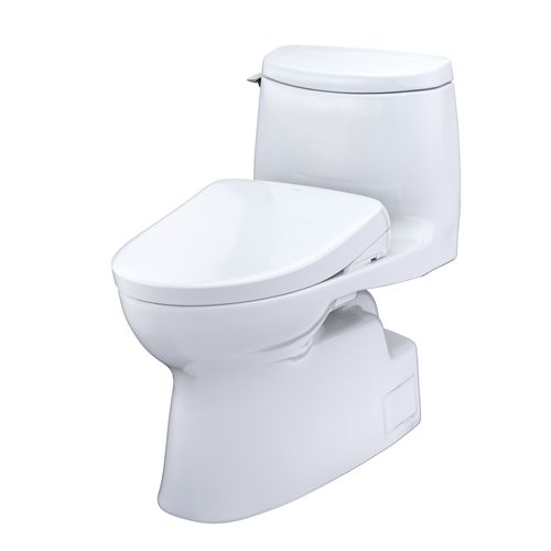 Main product image of WASHLET+ Carlyle II 1G One-Piece Elongated 1.0 GPF Toilet and WASHLET+ S7A Contemporary Bidet Seat, Cotton White - MW6144736CUFG#01