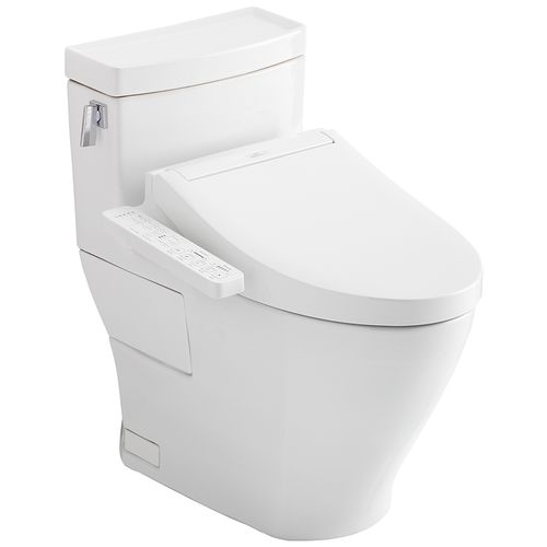 Main product image of TOTOWASHLET+ Legato One-Piece Elongated 1.28 GPF Toilet and WASHLET C2 Bidet Seat, Cotton White - MW6243074CEFG#01