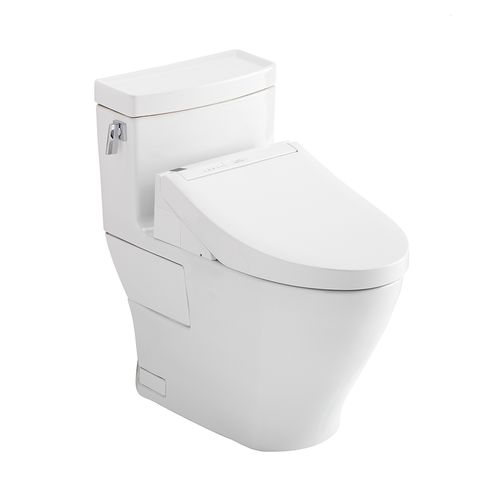 Main product image of TOTOWASHLET+ Legato One-Piece Elongated 1.28 GPF Toilet and WASHLET C5 Bidet Seat, Cotton White - MW6243084CEFG#01
