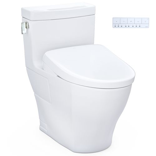 Main product image of WASHLET+ Legato One-Piece Elongated 1.28 GPF Toilet and Contemporary WASHLET S7A Contemporary Bidet Seat, Cotton White - MW6244736CEFG#01