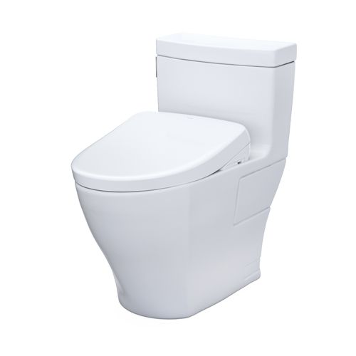 Main product image of WASHLET+ Legato One-Piece Elongated 1.28 GPF Toilet with Auto Flush S7A Contemporary Bidet Seat, Cotton White - MW6244736CEFGA#01