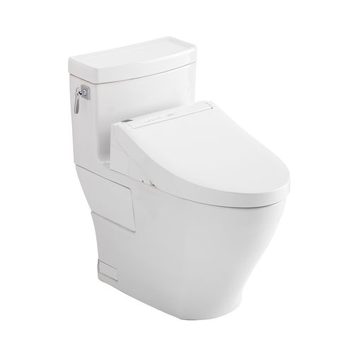 Main product image of TOTOWASHLET+ Aimes One-Piece Elongated 1.28 GPF Toilet and WASHLET C5 Bidet Seat, Cotton White - MW6263084CEFG#01