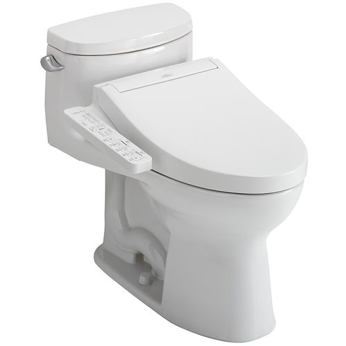 Main product image of WASHLET+ Supreme II One-Piece Elongated 1.28 GPF Toilet and WASHLET+ C2 Bidet Seat, Cotton White - MW6343074CEFG#01