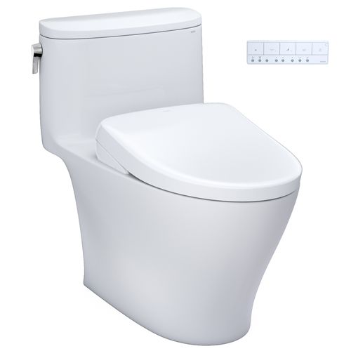 Main product image of WASHLET+ Nexus One-Piece Elongated 1.28 GPF Toilet with Auto Flush S7 Contemporary Bidet Seat, Cotton White - MW6424726CEFGA#01