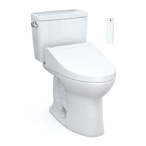 Main product image of Drake WASHLET+ Two-Piece Elongated 1.6 GPF Universal Height TORNADO FLUSH Toilet with C5 Bidet Seat, 10 Inch Rough-In, Cotton White - MW7763084CSFG.10#01