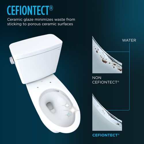 Main product image of Drake WASHLET+ Two-Piece Elongated 1.6 GPF TORNADO FLUSH Toilet with C5 Bidet Seat, Cotton White - MW7763084CSG#01