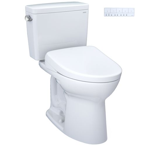 Main product image of Drake WASHLET+ Two-Piece Elongated 1.28 GPF Universal Height TORNADO FLUSH Toilet with S7 Contemporary Bidet Seat, Cotton White - MW7764726CEFG#01