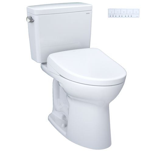Main product image of Drake WASHLET+ Two-Piece Elongated 1.28 GPF TORNADO FLUSH Toilet with S7 Contemporary Bidet Seat, Cotton White - MW7764726CEG#01