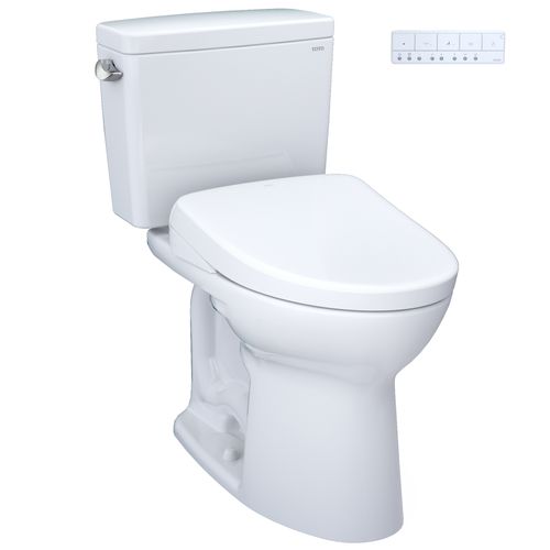 Main product image of Drake WASHLET+ Two-Piece Elongated 1.6 GPF Universal Height TORNADO FLUSH Toilet with S7 Contemporary Bidet Seat, 10 Inch Rough-In, Cotton White - MW7764726CSFG.10#01