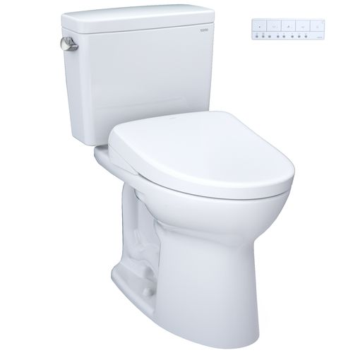 Main product image of Drake WASHLET+ Two-Piece Elongated 1.6 GPF Universal Height TORNADO FLUSH Toilet and S7 Contemporary Bidet Seat with Auto Flush, 10 Inch Rough-In, Cotton White - MW7764726CSFGA.10#01