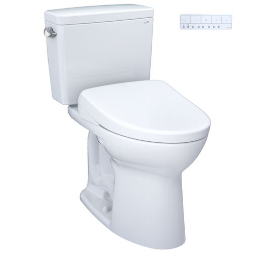 Main product image of Drake WASHLET+ Two-Piece Elongated 1.6 GPF Universal Height TORNADO FLUSH Toilet and S7 Contemporary Bidet Seat with Auto Flush, Cotton White - MW7764726CSFGA#01