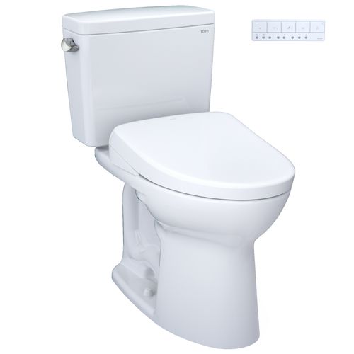 Main product image of Drake WASHLET+ Two-Piece Elongated 1.28 GPF TORNADO FLUSH Toilet and S7A Contemporary Bidet Seat with Auto Flush, Cotton White - MW7764736CEGA#01