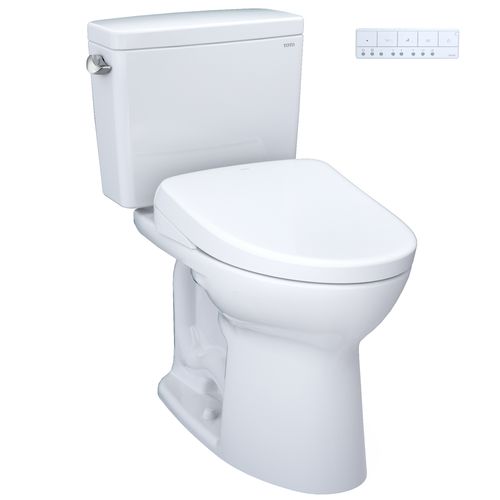 Main product image of Drake WASHLET+ Two-Piece Elongated 1.6 GPF TORNADO FLUSH Toilet with S7A Contemporary Bidet Seat, Cotton White - MW7764736CSG#01