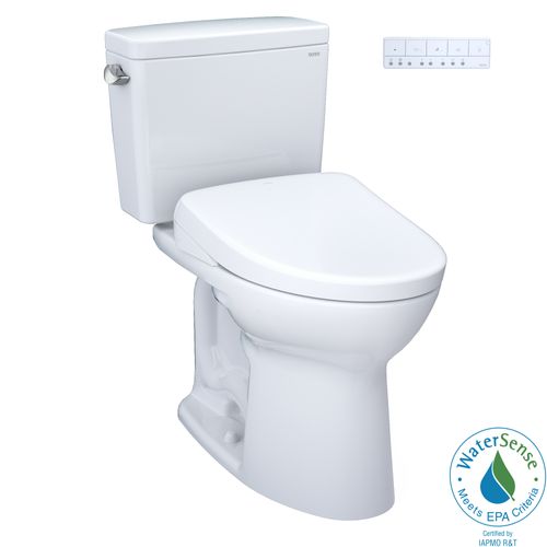 Main product image of Drake WASHLET+ Two-Piece Elongated 1.6 GPF TORNADO FLUSH Toilet and S7A Contemporary Bidet Seat with Auto Flush, Cotton White - MW7764736CSGA#01
