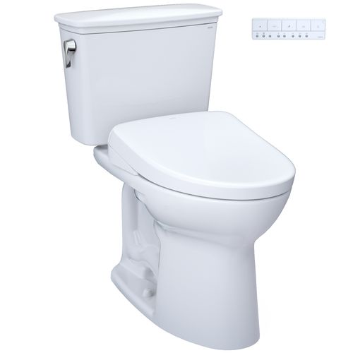 Main product image of Drake Transitional WASHLET+ Two-Piece Elongated 1.28 GPF Universal Height TORNADO FLUSH Toilet with S7 Contemporary Bidet Seat, Cotton White - MW7864726CEFG.10#01