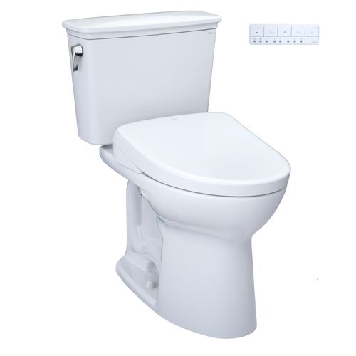 Main product image of Drake Transitional WASHLET+ Two-Piece Elongated 1.28 GPF TORNADO FLUSH Toilet and S7 Bidet Seat with Auto Flush, Cotton White - MW7864726CEGA#01
