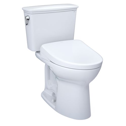 Main product image of Drake Transitional WASHLET+ Two-Piece Elongated 1.28 GPF Universal Height TORNADO FLUSH Toilet with S7A Contemporary Bidet Seat, Cotton White - MW7864736CEFG#01