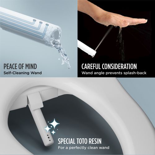 Main product image of Washlet Kc2 Electronic Bidet Toilet Seat With Heated Seat And Softclose Lid, Round, Cotton White - SW3023#01